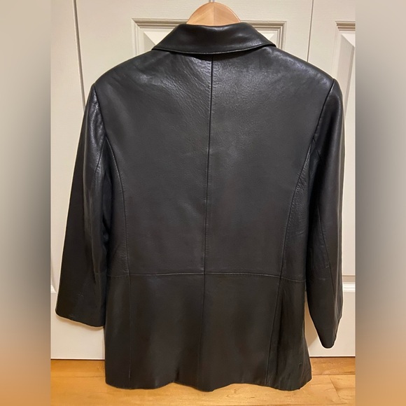 Black Leather Women's Jacket - Picture 4 of 7